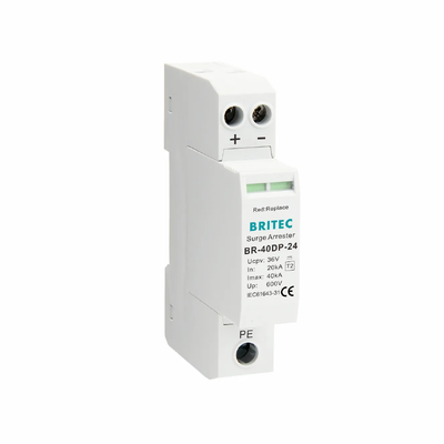 Συσκευή προστασίας από υπερτάσεις BR-40DP 24 DC με 40KA υπεράκτια διαχείριση προστασίας IP20 και βαθμολογία τάσης 600V