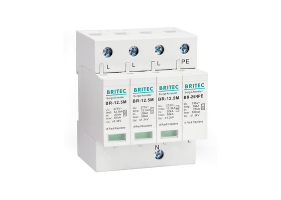 Arrester B+C Thermalplastic SPD Iimp 12.5kA T1+T2 κατοικία κύματος