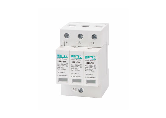 τύπος προστατών αστραπής 5kA 3P 320Vac - 1 +2/κατηγορία I+II/κατηγορία B+C