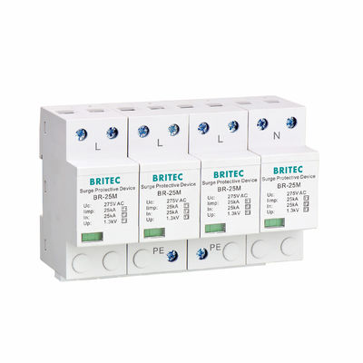 Κατηγορία Ι BR-25M 3P μακρινή κάνοντας σήμα καλύπτρα αστραπής λειτουργίας προστάτη κύματος SPD 