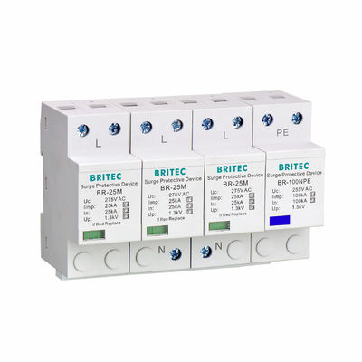 BR-25M 1P+1NPE 25kA ξεχύνονται σαν θάλασσα Arrester Type1 SPD προστασίας κύματος προστάτη βροντής κύματος ανασχετικό