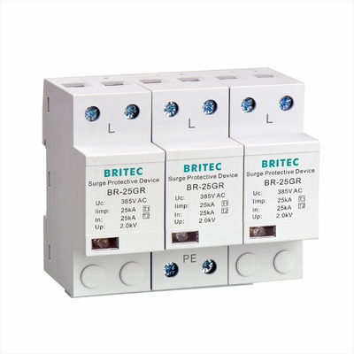 Arrester B+C BR-25M 3P+1NPE 25kA T1+T2 χαμηλή τάση 3 κύματος τύπος φάσης - 1 SPD εναλλασσόμενου ρεύματος