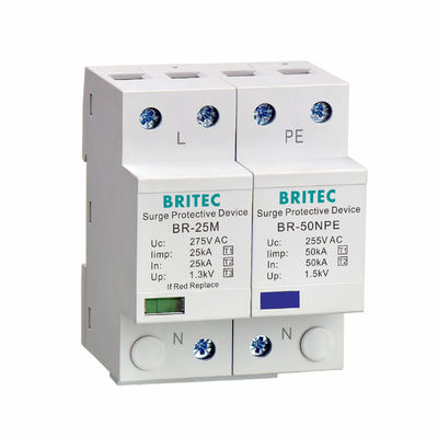 Arrester B+C BR-25M 3P+1NPE 25kA T1+T2 χαμηλή τάση 3 κύματος τύπος φάσης - 1 SPD εναλλασσόμενου ρεύματος