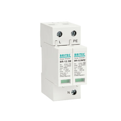 BRITEC BR-12.5M 3P+1 Προστασία κατά της υπερχείλισης 275v Συμμετέχων κεραυνών τάξης I+II