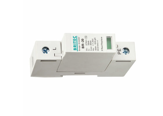 Το εναλλασσόμενο ρεύμα 275V ξεχύνεται σαν θάλασσα ανασχετικός προστάτης κύματος παροχής ηλεκτρικού ρεύματος SPD 20kA ενιαίας φάσης