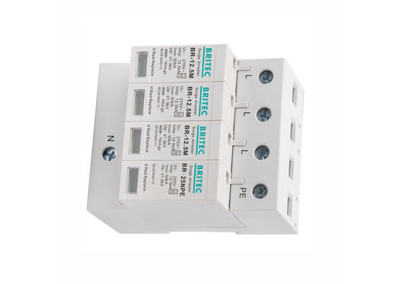 Συμπληκτικό 12.5kA Τρίχαμης τάξης B + C SPD με DIN Rail Mount