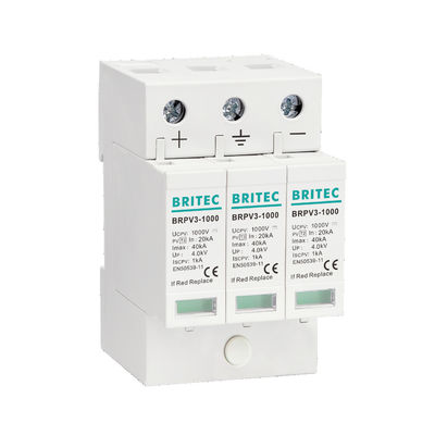 BRPV3-1000 1000V 40kA 3P DC Ηλιακή φωτοβολταϊκή συσκευή προστασίας από υπερβολική τάση