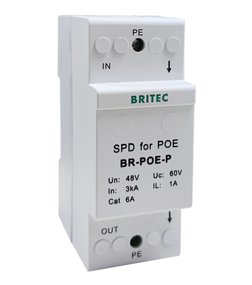 BR-POE-P Spd Προστατευτής σήματος δεδομένων Poe Surge Arrestor 48V China συσκευές προστασίας υπερέλιψης Ethernet