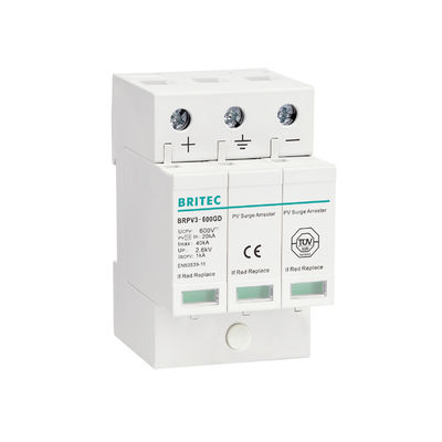 BRPV3-1000 1000V 40kA 3P DC Ηλιακή φωτοβολταϊκή συσκευή προστασίας από υπερβολική τάση